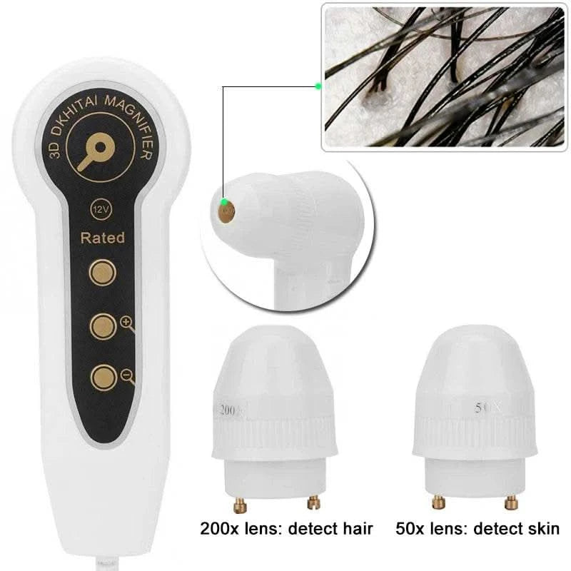 5 Inch Skin Analyzer Machine Professional Facial Scalp Hair Follicle Oil Moisture Care Detector Analyzer Tester Rechargeable - M & M Global