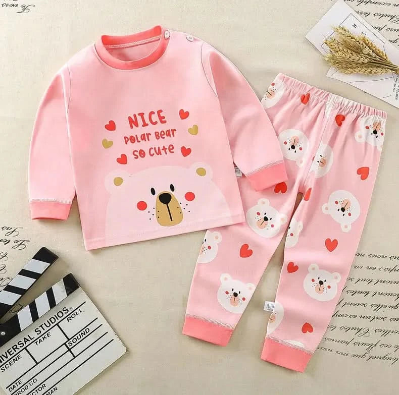 Children Kids Clothes Sets  Boys Girls Suit Pajamas Clothinng Pants Cartoon Autumn Winter Sleepwear Outfits - M & M Global