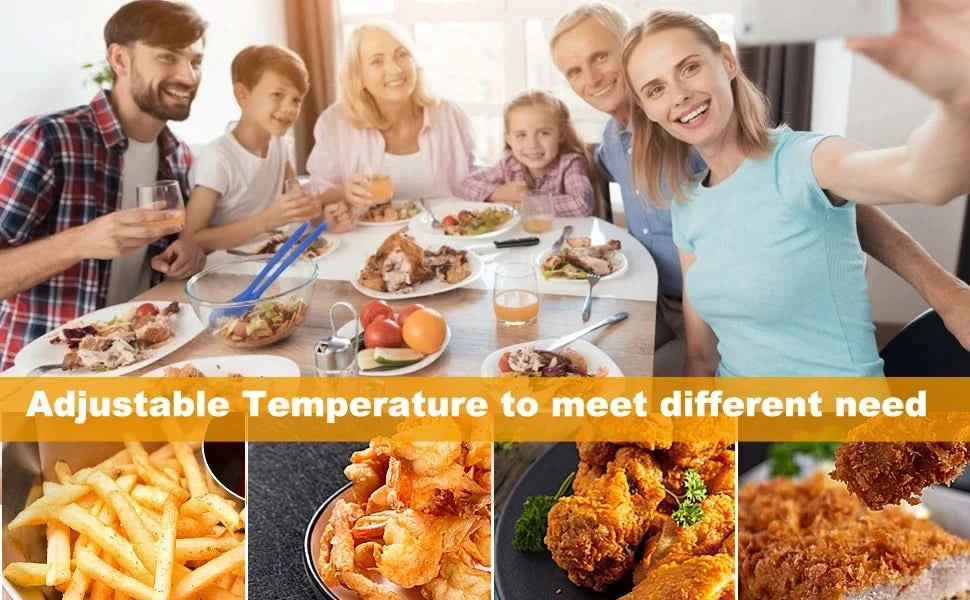 Heavy Duty Deep Fryer, 6.3QT/6L Stainless Steel Large Single-Cylinder Electric Fryers with Removable Basket and Professional Hea - M & M Global