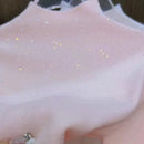 Slimming Knitted Sweater Women Hot Drill Soft Skin-friendly Warm Tops Half-high Collar Ribbed Long Sleeve Base Knitted Sweater