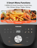 7.7QT Air Fryer, Family-Size for Quick and Easy Meals, 12 Preset Menus and Menu-IQ Function, 1°F Precision, 90% less fat, Double - M & M Global
