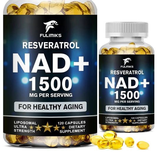 NAD+ and Resveratrol Supplement To Help Support Cell Regeneration, Natural Energy, Focus and Memory - M & M Global