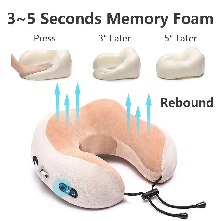 Rechargeable Neck Massager U shaped Pillow Multifunctional Portable Shoulder Cervical Massager Outdoor Home Car Relaxing Massage - M & M Global