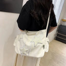 Women Star Pattern Corduroy Crossbody Bag Casual Tote Lady Fashion Large Capacity Shoulder Bag Girl Travel Messenger Bag Handbag - M & M Global
