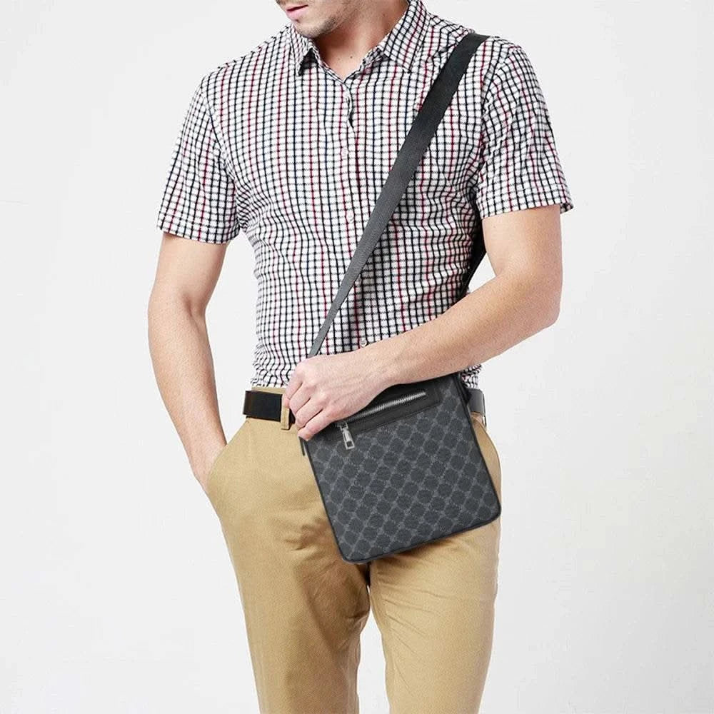 Casual Single Shoulder Crossbody Bag Crossbody Bag Sling Bag Chest Bag Men's Business Small Square Messenger Bag - M & M Global