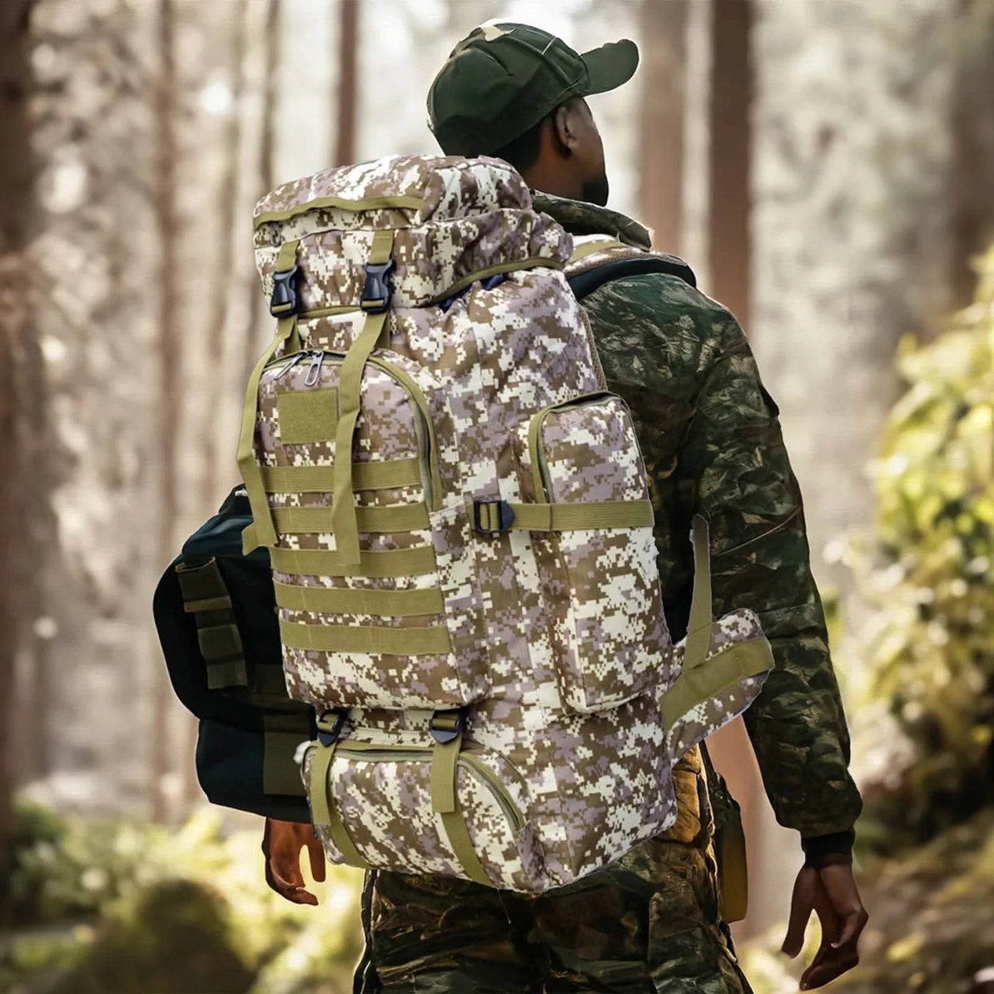 80L/100L Mountaineering Bag Climb Bag Tactical Backpacks Large Backpack Outdoors Hiking Camping Travel Bags - M & M Global