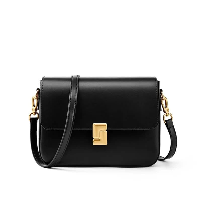 Genuine leather tofu bag large capacity high-end sense one-shoulder armpit commuting practical cowhide crossbody women's bag - M & M Global
