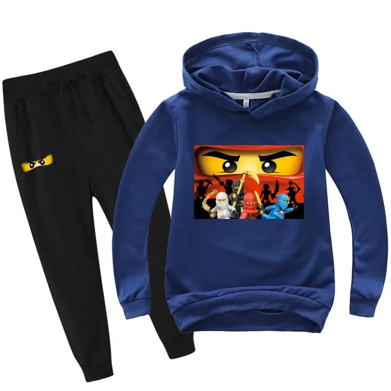 2-13 years Spring Autumn Children Clothing Sets  Kids Clothes Baby Boys Hoodies Pants 2 Pcs Set Tracksuit Anime Outwear Coat - M & M Global
