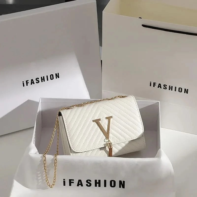 Embroidery Women Crossbody Bag Thread Luxury Handbag Shoulder Bags Brand Sequined Tassel Clutch Small Bag and Purse Party - M & M Global