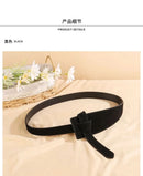 Knotted Belts for Women Belt Lady Waistband Soft Genuine Leather Suede Cowhide Waist Belt Straps Long Dress Coat Accessories - M & M Global