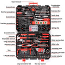 198 Piece Socket Wrench Auto Repair Tool Combination Package Mixed Tool Set Hand Tool Kit with Plastic Toolbox Storage Case - M & M Global