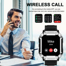 Smartwatch with full touch screen, sports watch can answer and make calls, with message reminders, customizable dial wallpaper a
