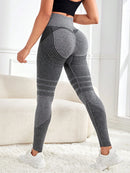Sports Pants With Sexy Lines Lifting Buttocks Sports Tight Pants Women's High Waisted Elastic Fitness Pants Running Yoga Pants