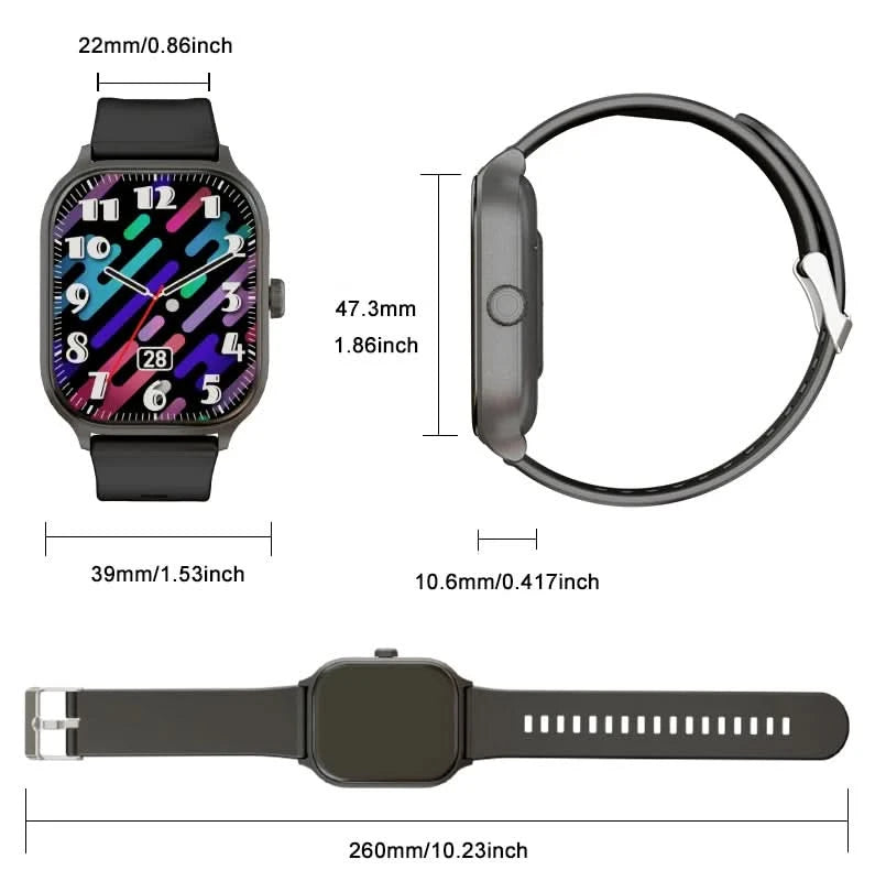 Smartwatch, Wireless Talk/Dial, Multi-Sport Mode for Men and Women, Compatible with IPhone/Andriod
