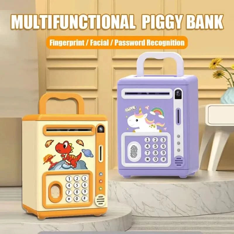 Electronic Savings Tank Automatic Paper Rolling Simulated Facial Fingerprint Recognition Birthday Christmas Thanksgiving Gift - M & M Global