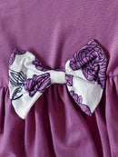 0-3 Years Baby Girl 3PCS Clothes Set Purple Short Sleeved Top+Floral Pants+Headband Fashion Toddler Girl Summer Daily Outfits - M & M Global