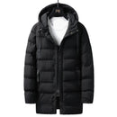 Puffer Jacket Men Thick Warm Winter Jackets Hooded Long Coats Fashion Casual Cotton Padded Parkas Man Outwear Clothing Top