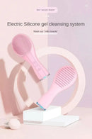 Electric Facial Cleansing Brush Deep Pore Cleaning Sonic Vibration Waterproof Acne Blackhead Remover Pore Cleaner Silicone - M & M Global