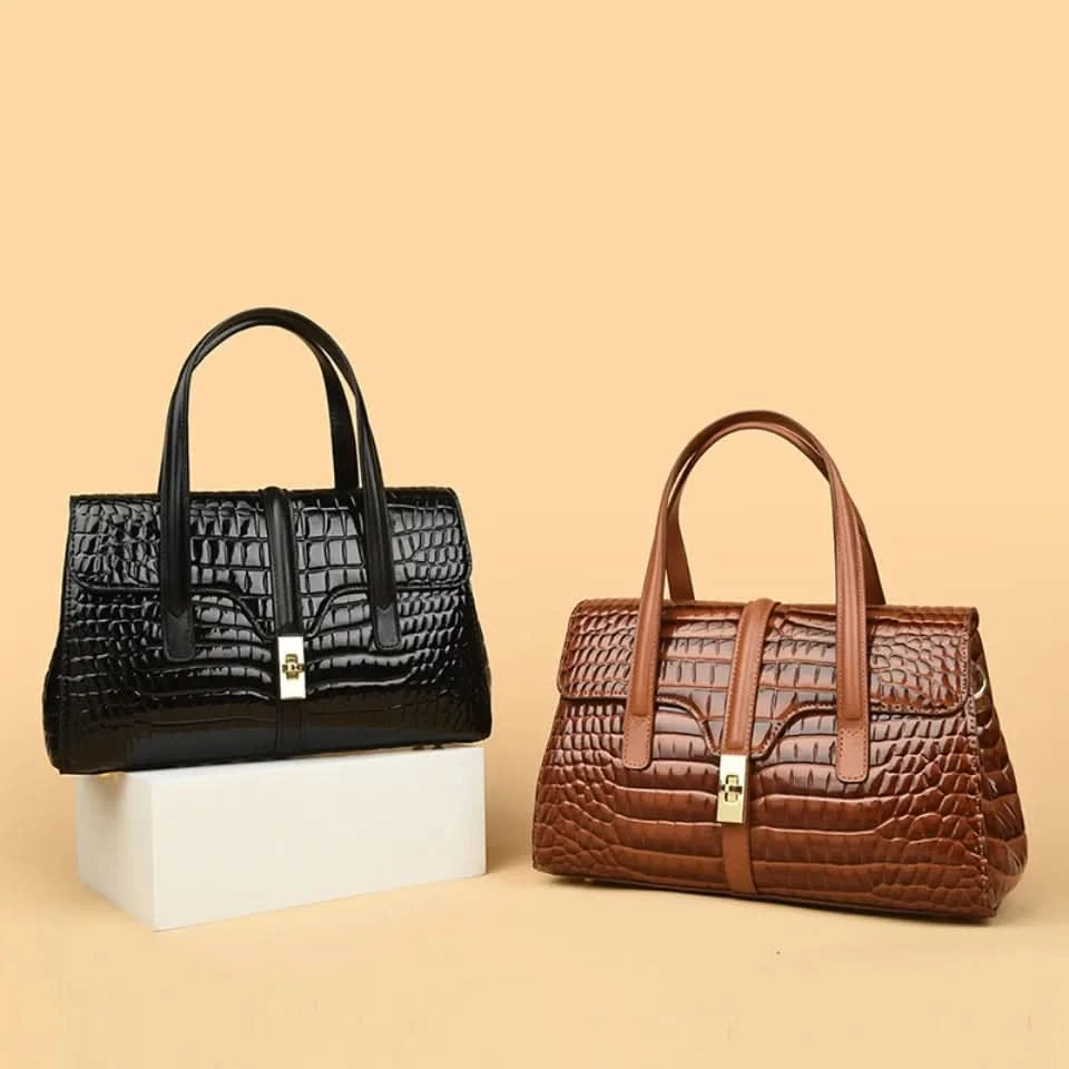 Luxury Shoulder Tote Bag Alligator Patent Leather Hand Bags for Women 2025 Designer Daily commuting Handbags HIgh Quality Sac - M & M Global