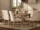 Rustic Dining Table, Farmhouse Kitchen Dining Chairs , Charming 60" Rectangular Wooden Table& Upholstered