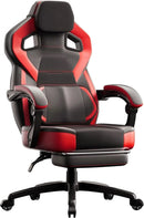 Fabric Gaming Chair with Footrest, Big and Tall Gamer Chair with Lumbar Support, Wide Back Computer Chair for Heavy People