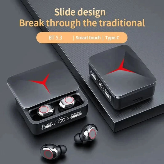 Original TWS M90 Wireless Headphones Sliding Cover Gaming Earphone Bluetooth 5.3 Sport Earbuds Music Headsets For Iphone Xiaomi - M & M Global