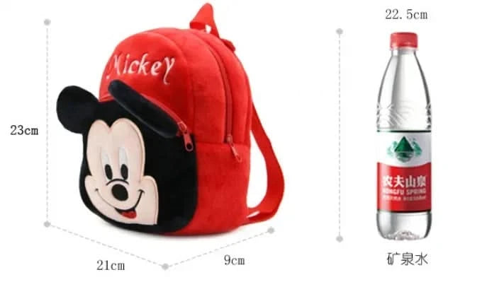 MINISO Disney Cartoon Backpack Mickey Mouse Minnie Winnie The Pooh Plush School Bag Kindergarten Child School Supplies Baby Bags - M & M Global