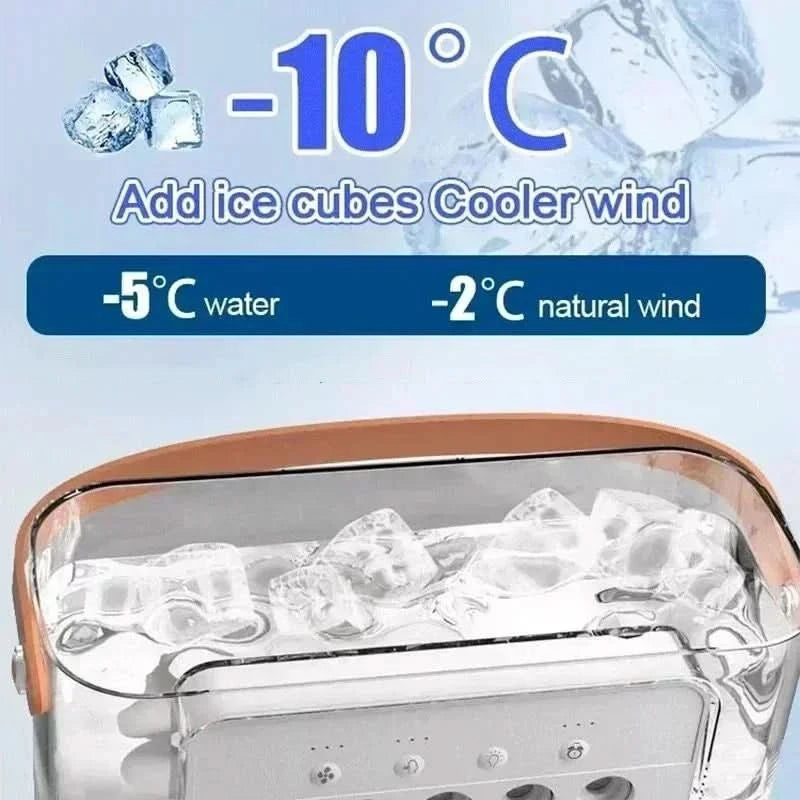 New 3 In 1 Fan AIr Conditioner Household Small Air Cooler LED Night Light Portable Humidifier Air Adjustment Fan Office Home Fan - M & M Global