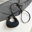 Mini Semicircle Saddle Crossbody Bag For Women Luxury Lemon Color Handbag Half Moon Bag Fashion Chain Lady Cross Body Bag - M & M Global