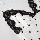 Tuularose Lace Spaghetti Strap Long Dress Women's Elegant Retro V-Neck Polka Dot Sleeveless Dress Summer Patchwork Party Dress - M & M Global