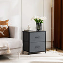 JHK Cabinet For Living Room With 2 Fabric Drawers Beside Nightstand Tables Storage Closet Chest Clothes Display Of Furniture