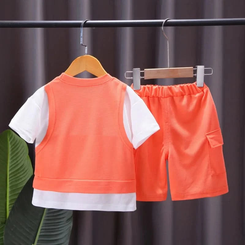 New Summer Baby Girl Clothes Infant Boys Clothing Children Casual T-Shirt Shorts 2Pcs/Set Toddler Sports Costume Kids Tracksuits - M & M Global