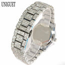2025 Hot Fashion Gold Watches Women Luxury Stainless Steel Elegant Iced Diamond Jewelry Quartz Wristwatch Ladies Dropshipping - M & M Global
