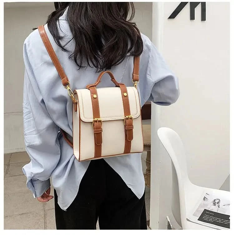 Vintage women messenger bags pu leather female shoulder bag small ladies Totes 2024 new Multifunction schoolbag bagpack handbag - M & M Global