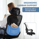 JHK Ergonomic Mesh Fixed Armrest Living Room Rocking Gaming Chair Adjustable Headrests Comfortable Lumbar Support For Home