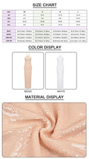 VC Women Elegant 3D Flowers Halter Backless Sexy Club Sequin Bodycon Prom Long Dress Party Festival Split Dress - M & M Global