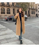 Plus Size Trendy Korean Style Woolen Coat Women's Loose Midi Student Style Jacket Autumn Winter New Arrival Small Size Outerwear