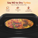 Electric Roaster,28 Quart Roasting Oven with Self-Basting Lid Removable Pan,Turkey Roaster Oven with 150 to 450F Temperature Con - M & M Global