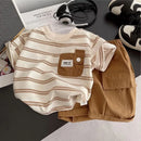 Fashion Summer Kids Baby Boys Striped Clothing Suits Short Sleeve T-Shirt+Shorts Casual Clothes Outfit Girls Clothes 2PCS/Set - M & M Global