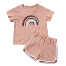 Summer 2pcs Children Clothes Sets Korea Moon Print Outfits Muslin Patchwork Casual Suits Kids Shorts T-shirt Boys Girls Outfits - M & M Global