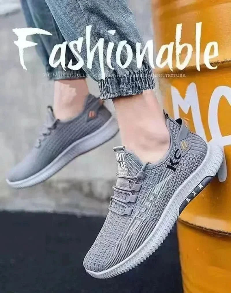 Net shoes a slip-on men's sports shoes net shoes breathable lazy shoes light soft sole casual shoes men's shoes 2024new - M & M Global