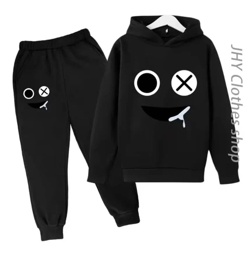 Children Set Boys Girls Kids rain Clothing  Sweatshirt 3-12 Years Toddler Printing Spring Sports game Leisure Time Hoodies - M & M Global