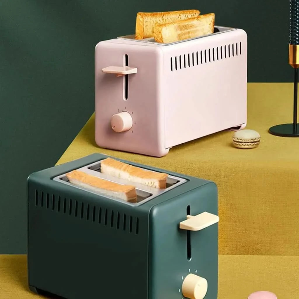 Toaster Ovens 2-Slice Toaster, Home Toast Fully Automatic Sandwich Maker, Multifunctional Breakfast Maker, Removable Crumb Tray, - M & M Global