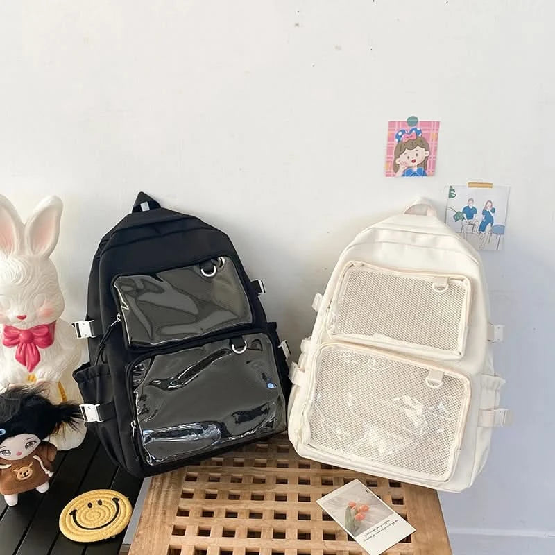 Japanese Style Transparent Ita Bag for Girls Comic Cons Large Capacity Women Backpack Fashion School Bags for College Student JK - M & M Global