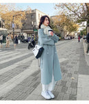 Plus Size Trendy Korean Style Woolen Coat Women's Loose Midi Student Style Jacket Autumn Winter New Arrival Small Size Outerwear
