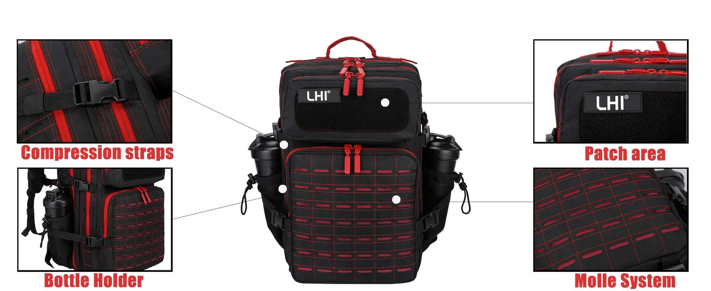 45L/25L Tactical Backapck for Men Women Waterproof Camping Travel Bag Outdoor Sports Hiking Survival Rucksack with Bottle Holder - M & M Global