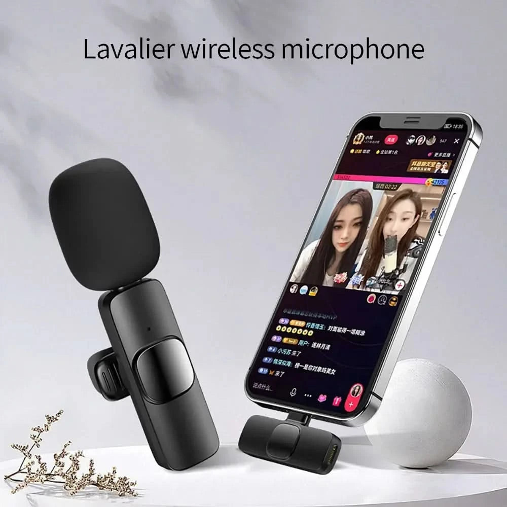 Microphone Wireless Lavalier Microphone for Live Streaming/YouTube/TikTok/Facebook Live Noise Reduction Mic For iPhone/Android - M & M Global