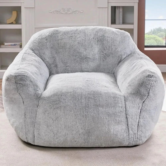 Light Grey Beanbag Chair Bean Bag Chairs for Adults Bean Bags Giant Bag Sofa with Spacious Cushion Bag Couch - Best