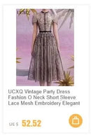 UCXQ Elegant Long Dress Fairy Style Stand Up Collar Lantern Sleeves Splicing Waist Fashion Dresses Women 2025 Spring Autumn 1351 - M & M Global