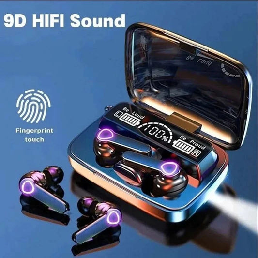 #M19 Bluetooth Headset Wireless Tws Gaming Support Noise-cancelling Touch In-ear Mini Emergency Power Bank Headset - M & M Global